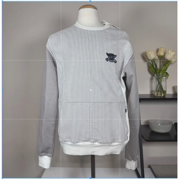 Deadline  Gray/White Cotton Hoddie/Sweater Mens Size L NWT - Picture 1 of 9